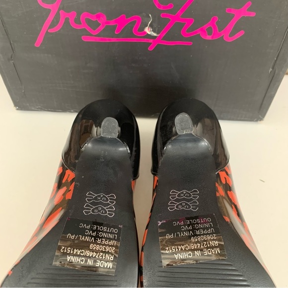 Iron Fist animal print peep toe high heel platform heels pump US 6.5 M NEW - Picture 8 of 8